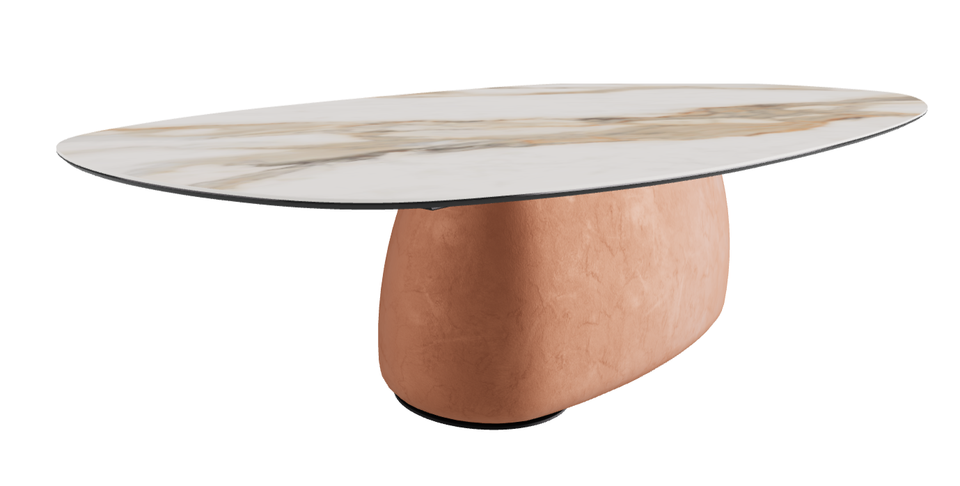 300x150x75h Biscuit Shaped_Matt Borghini Calacatta_Marrakech_Black Embossed