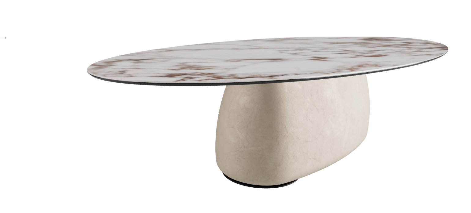 300x150x75h Oval Shaped_Breccia_Cairo_Black Embossed
