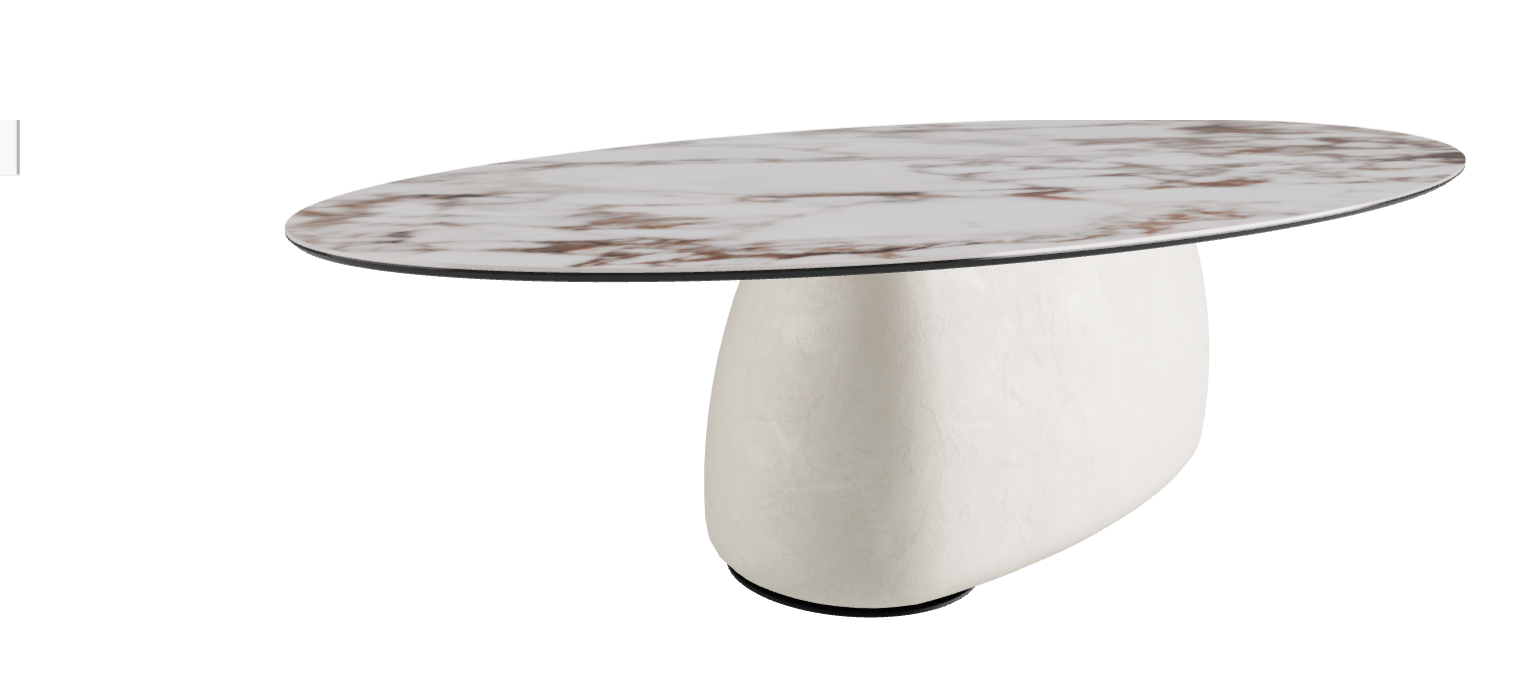 300x150x75h Oval Shaped_Breccia_Oslo_Black Embossed