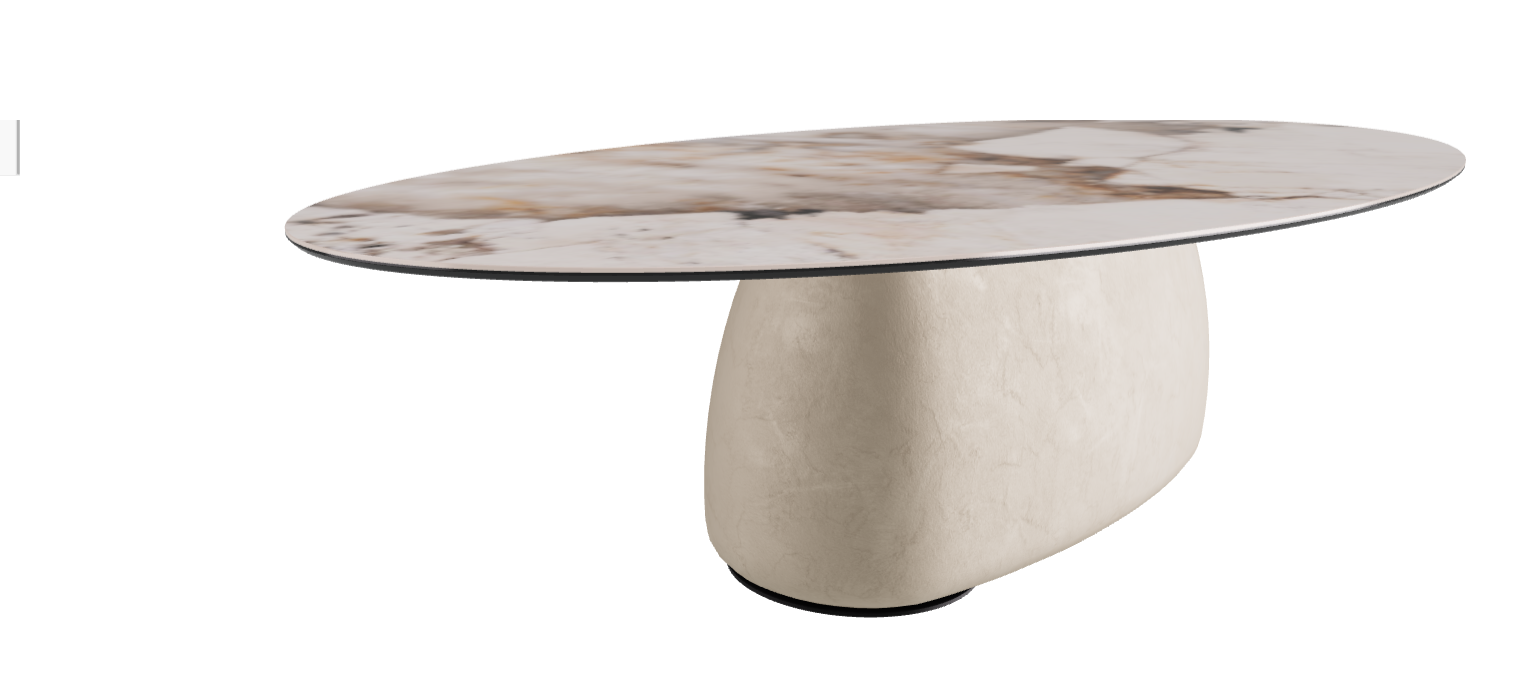 300x150x75h Oval Shaped_Corcovado_Cairo_Black Embossed