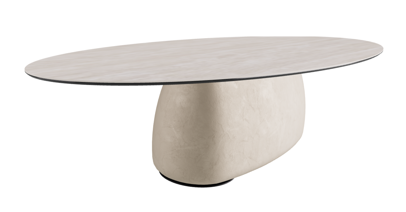 300x150x75h Oval Shaped_Colosseo_Cairo_Black Embossed