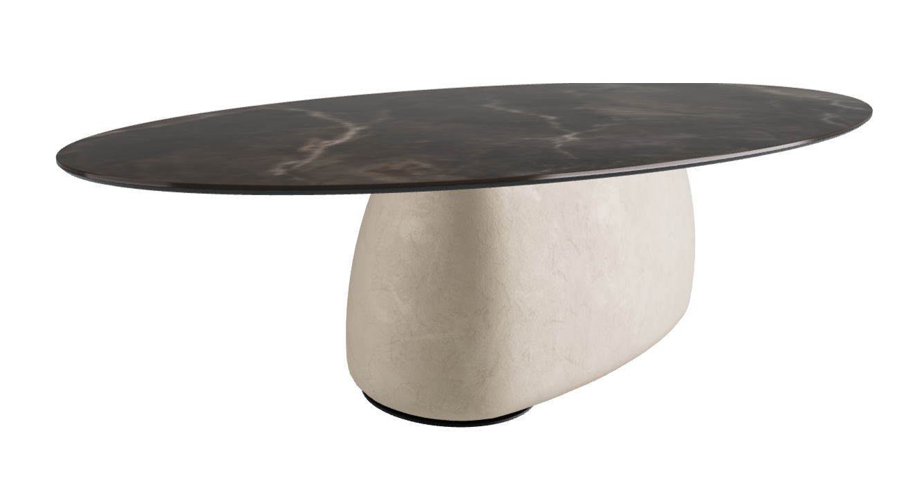 300x150x75h Oval Shaped_Andromeda_Cairo_Black Embossed