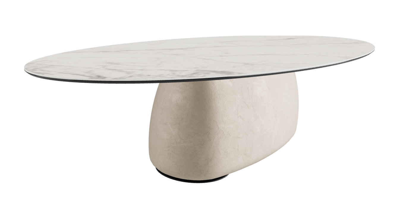 300x150x75h Oval Shaped_Matt Invisible_Cairo_Black Embossed