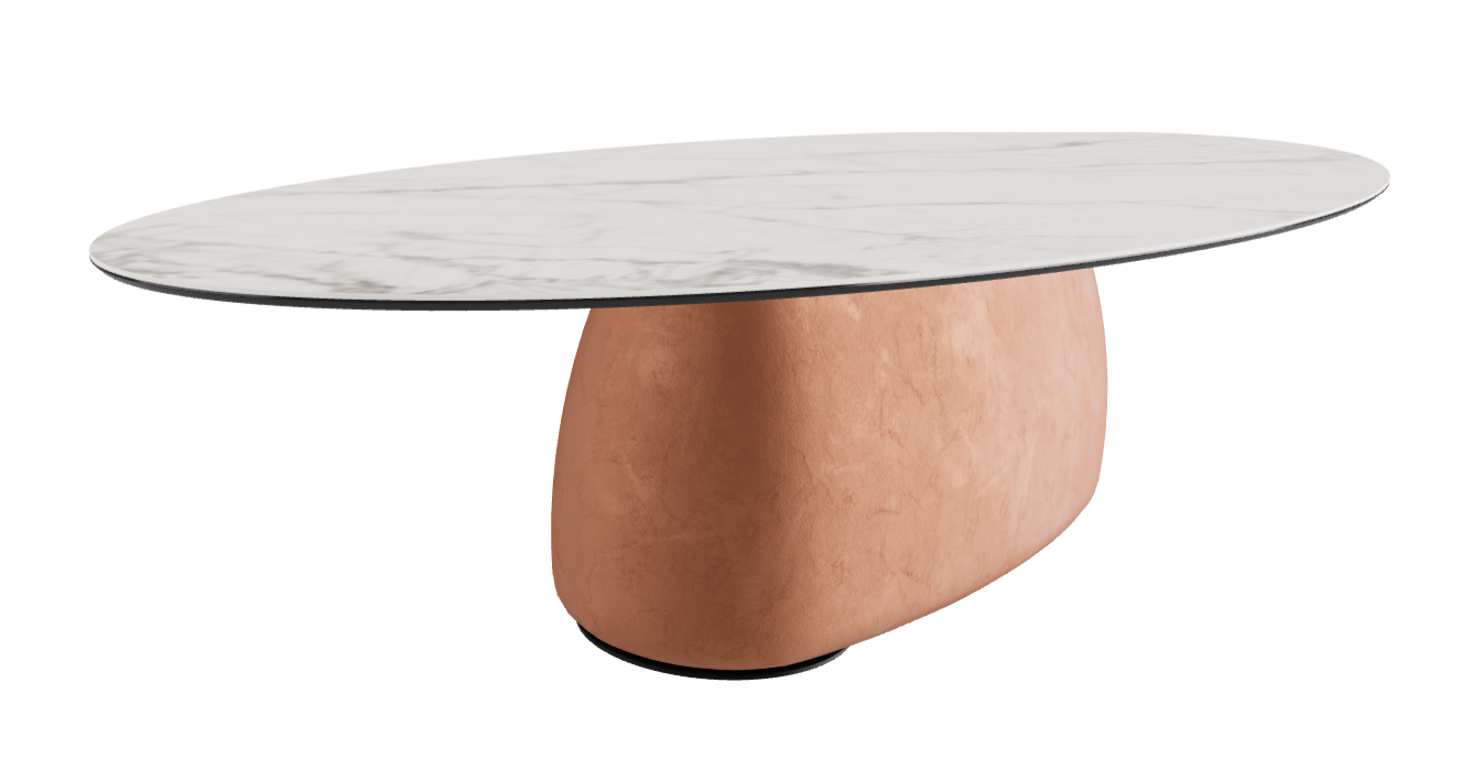 300x150x75h Oval Shaped_Matt Invisible_Marrakech_Black Embossed