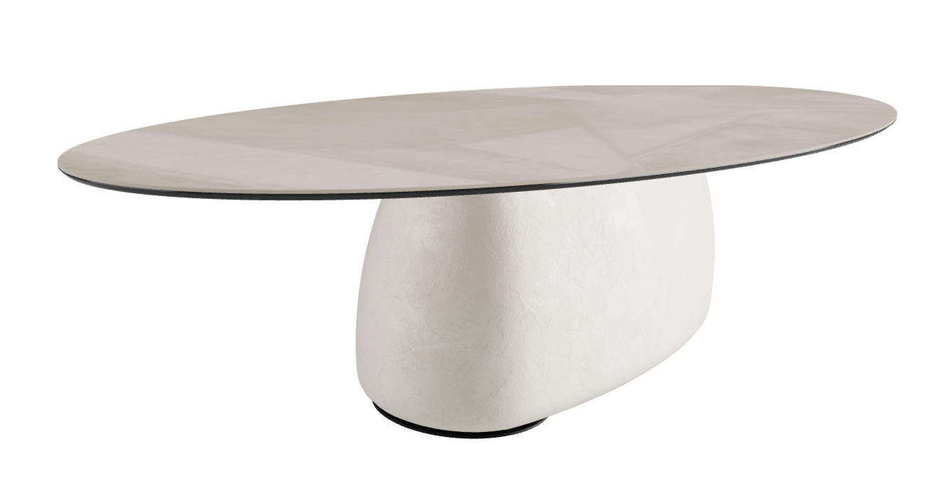 300x150x75h Oval Shaped_Luxor_Oslo_Black Embossed