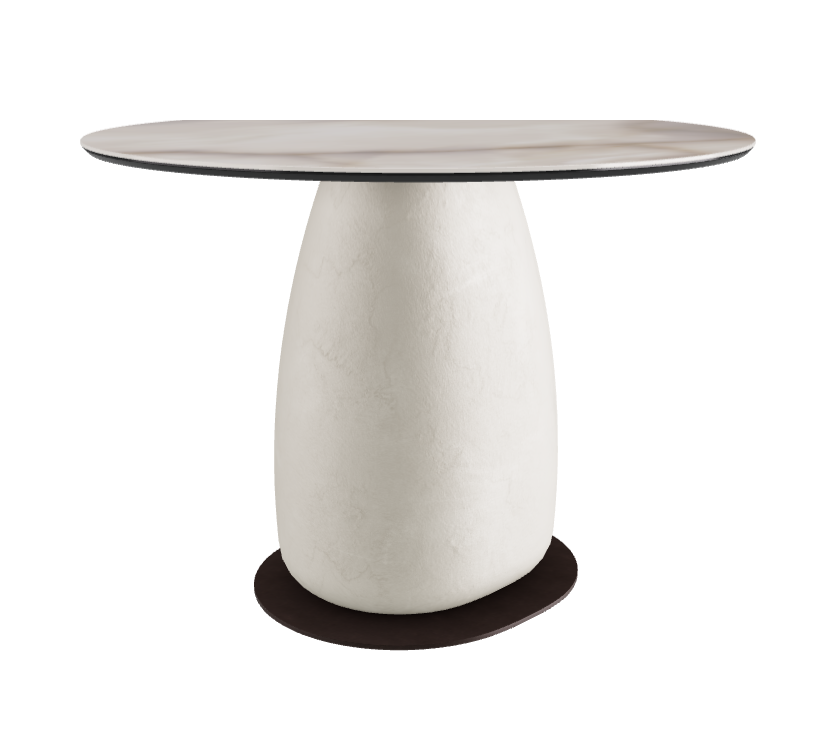 Diameter 100 x Height 73 cm Round Shaped_Alabastro_Oslo_Bronze Embossed