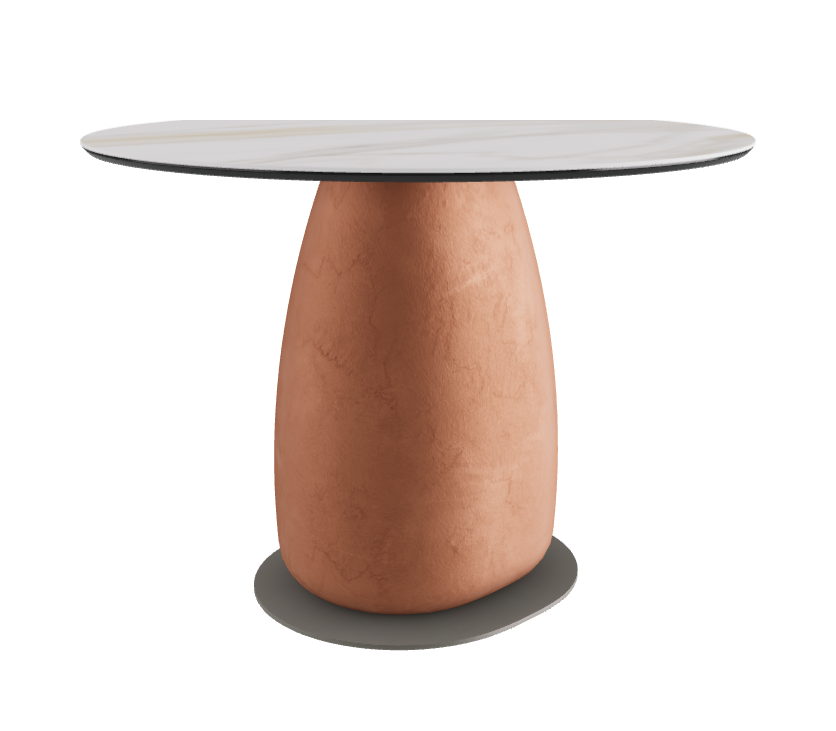 Diameter 100 x Height 73 cm Round Shaped_Matt Golden Calacatta_Marrakech_Titanium Embossed
