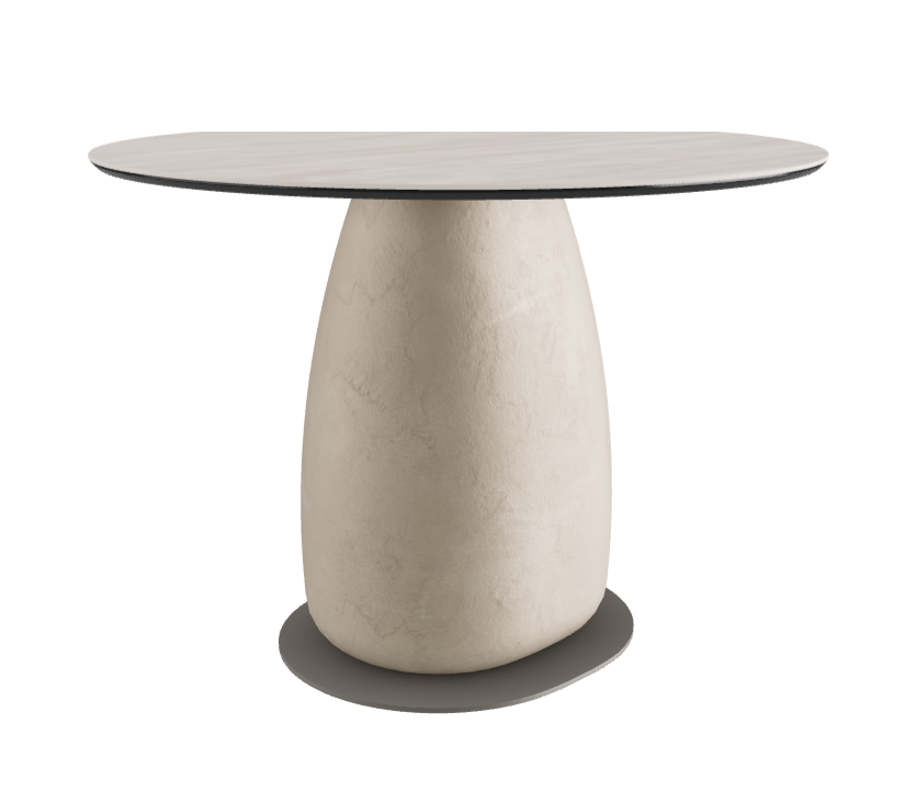 Diameter 100 x Height 73 cm Round Shaped_Colosseo_Cairo_Titanium Embossed