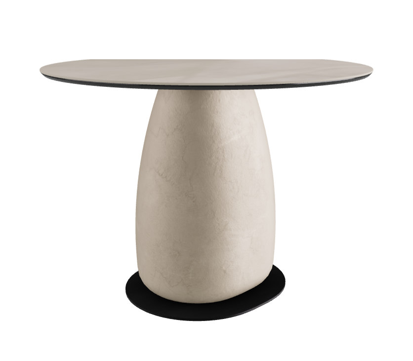 Diameter 100 x Height 73 cm Round Shaped_Luxor_Cairo_Black Embossed