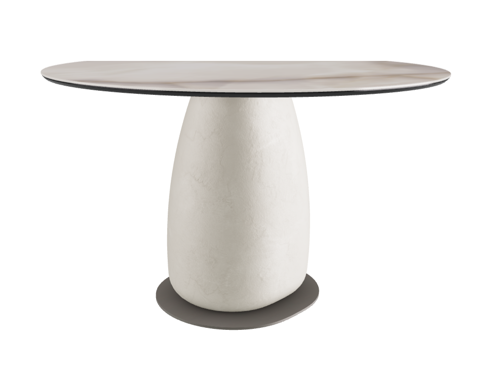 Diameter 118 x Height 73 cm Round Shaped_Alabastro_Oslo_Titanium Embossed