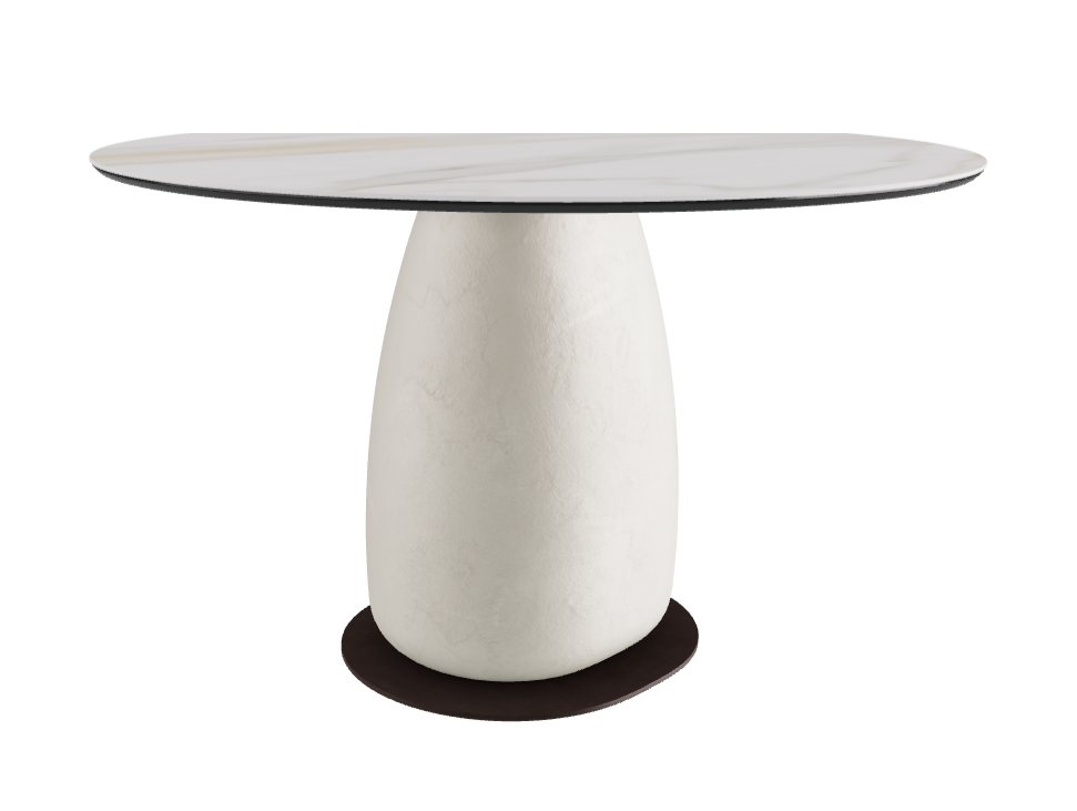 Diameter 118 x Height 73 cm Round Shaped_Matt Golden Calacatta_Oslo_Bronze Embossed