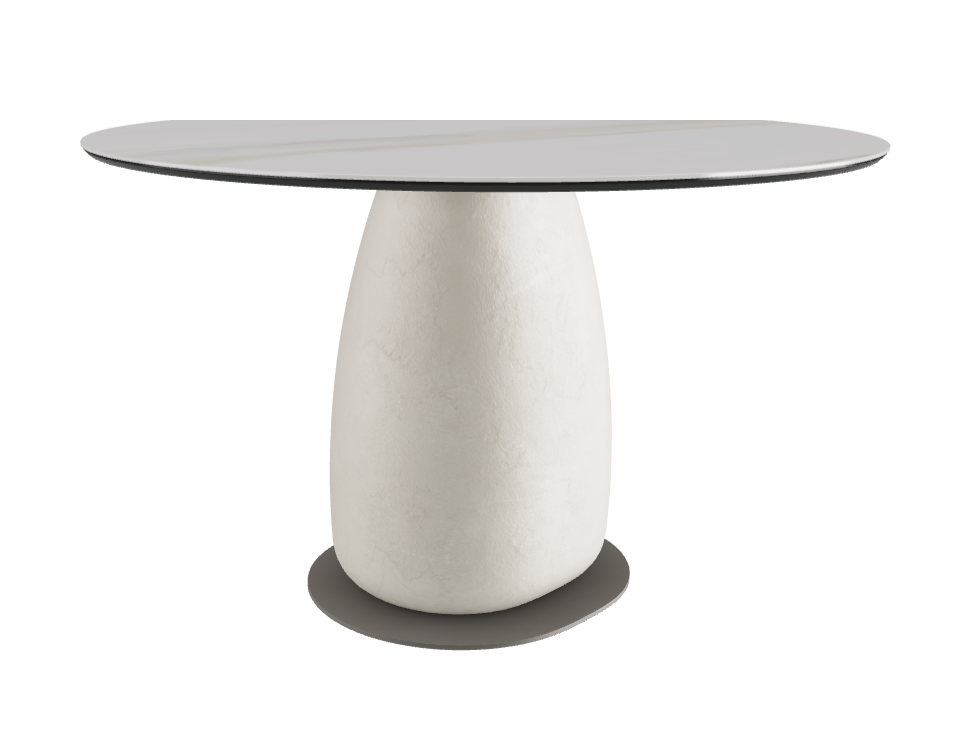 Diameter 118 x Height 73 cm Round Shaped_Glossy Golden Calacatta_Oslo_Titanium Embossed