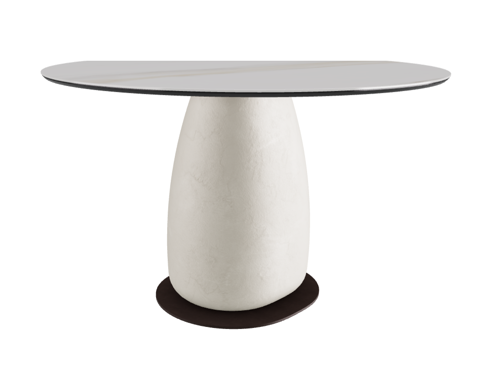 Diameter 118 x Height 73 cm Round Shaped_Glossy Golden Calacatta_Oslo_Bronze Embossed