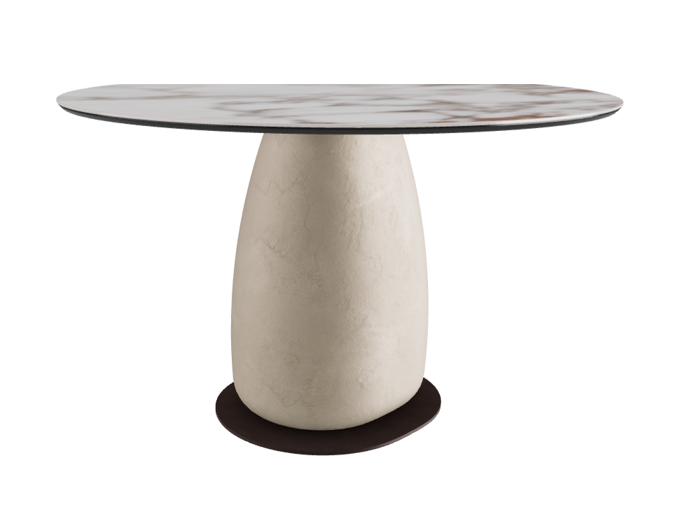 Diameter 118 x Height 73 cm Round Shaped_Breccia_Cairo_Bronze Embossed