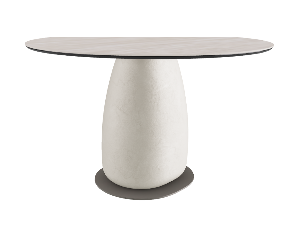 Diameter 118 x Height 73 cm Round Shaped_Colosseo_Oslo_Titanium Embossed