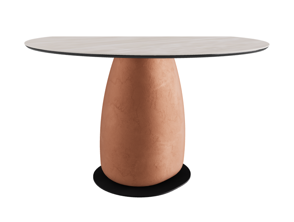 Diameter 118 x Height 73 cm Round Shaped_Colosseo_Marrakech_Black Embossed