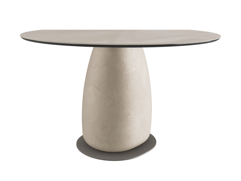 Diameter 118 x Height 73 cm Round Shaped_Luxor_Cairo_Titanium Embossed