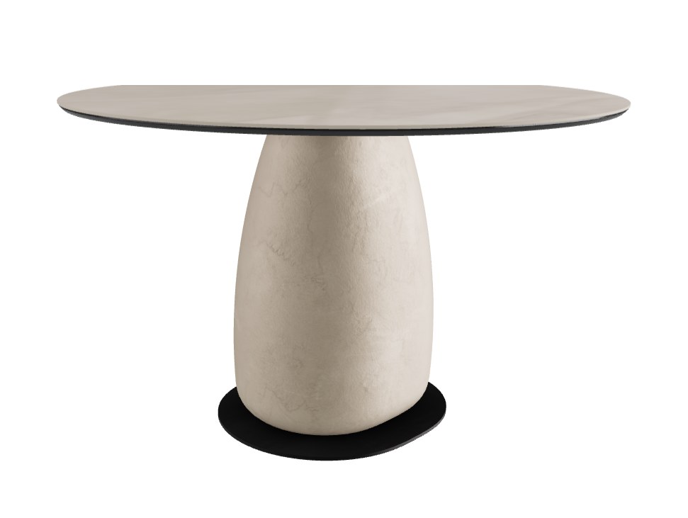 Diameter 118 x Height 73 cm Round Shaped_Luxor_Cairo_Black Embossed