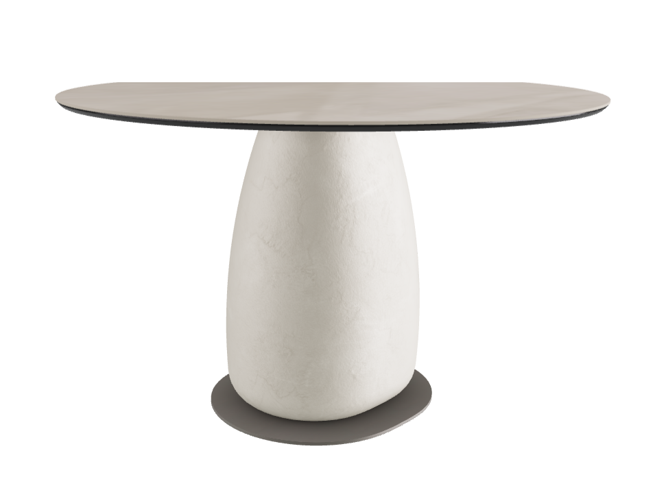 Diameter 118 x Height 73 cm Round Shaped_Luxor_Oslo_Titanium Embossed