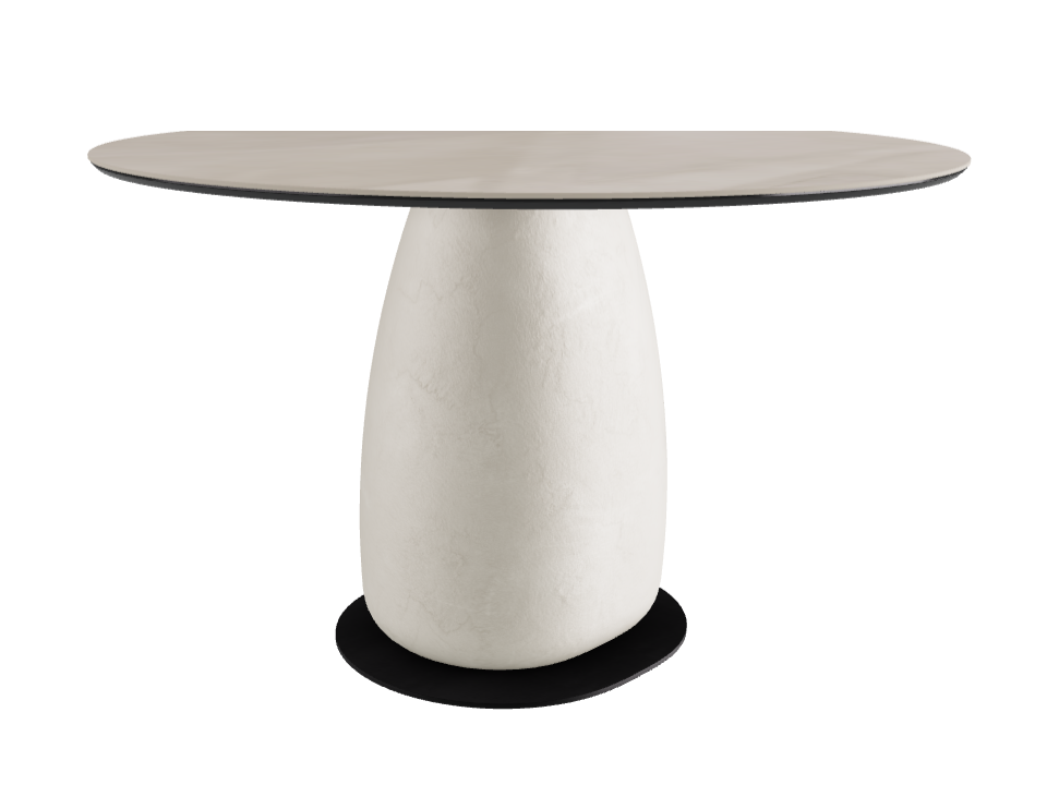 Diameter 118 x Height 73 cm Round Shaped_Luxor_Oslo_Black Embossed