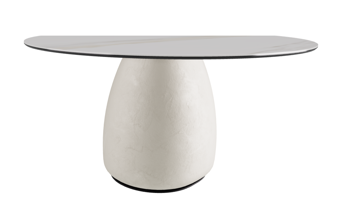 Diameter 140 x Height 73.5 cm Round Shaped_Glossy Golden Calacatta_Oslo_Black Embossed