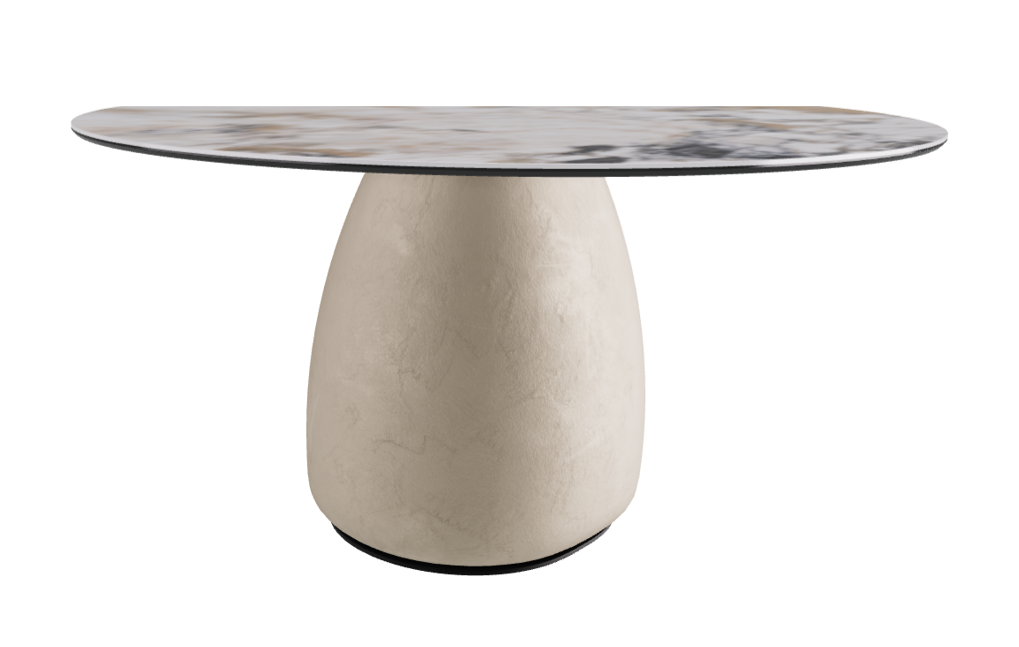 Diameter 140 x Height 73.5 cm Round Shaped_Makalu_Cairo_Black Embossed