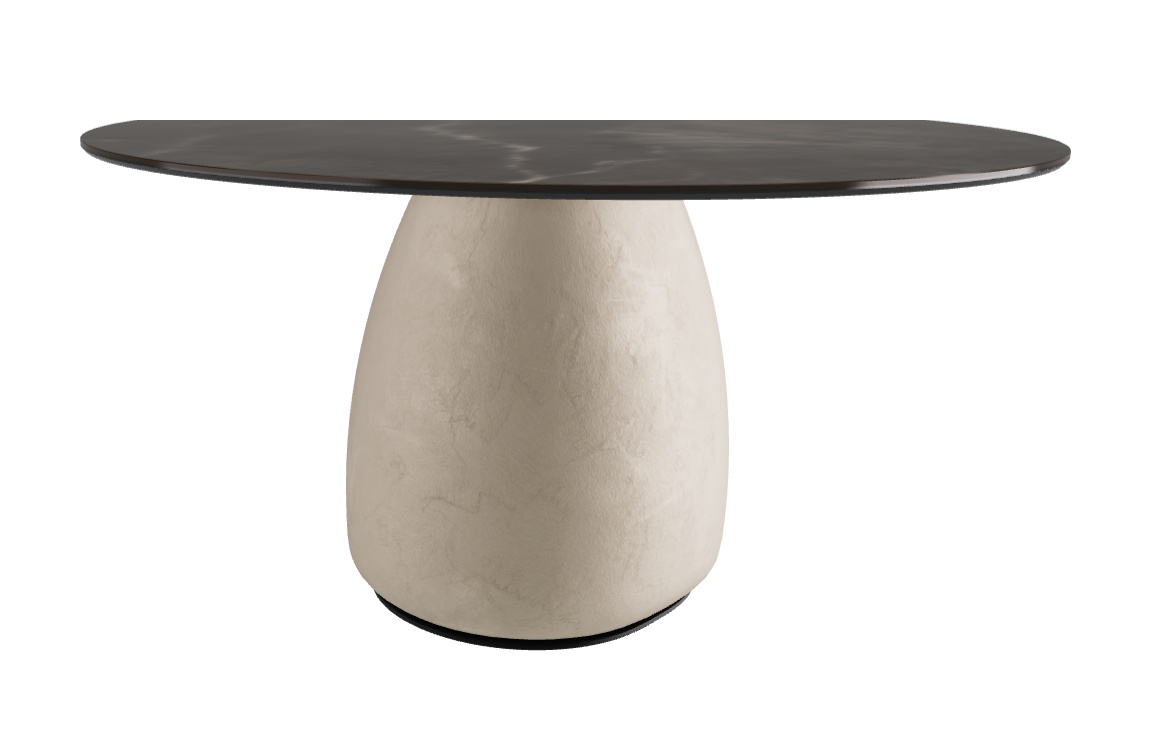 Diameter 140 x Height 73.5 cm Round Shaped_Andromeda_Cairo_Black Embossed
