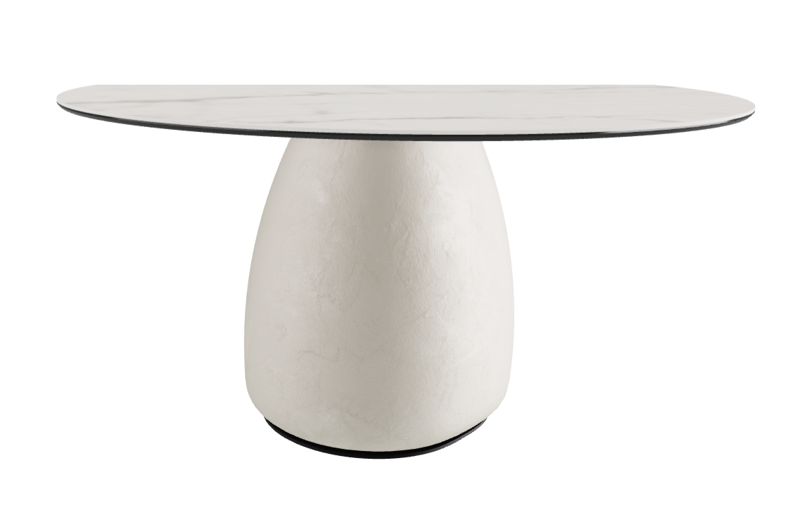 Diameter 140 x Height 73.5 cm Round Shaped_Matt Invisible_Oslo_Black Embossed