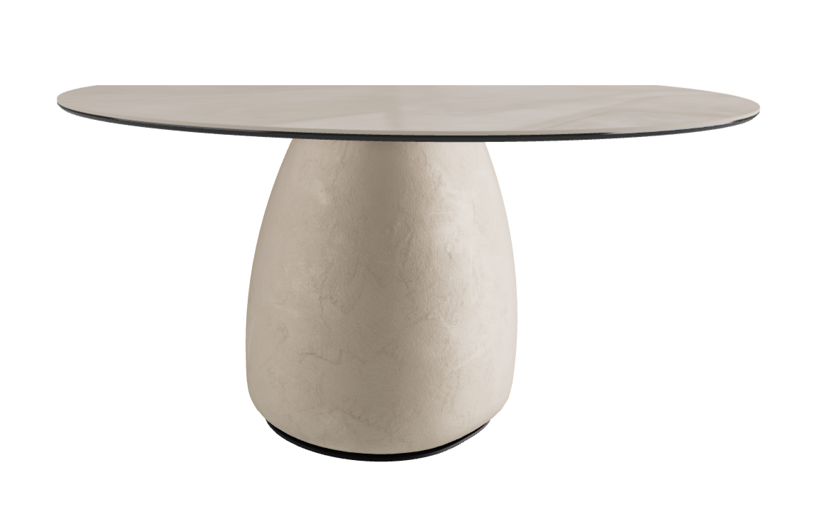 Diameter 140 x Height 73.5 cm Round Shaped_Luxor_Cairo_Black Embossed