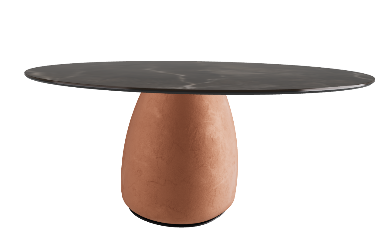 Diameter 158 x Height 73.5 cm Round Shaped_Andromeda_Marrakech_Black Embossed