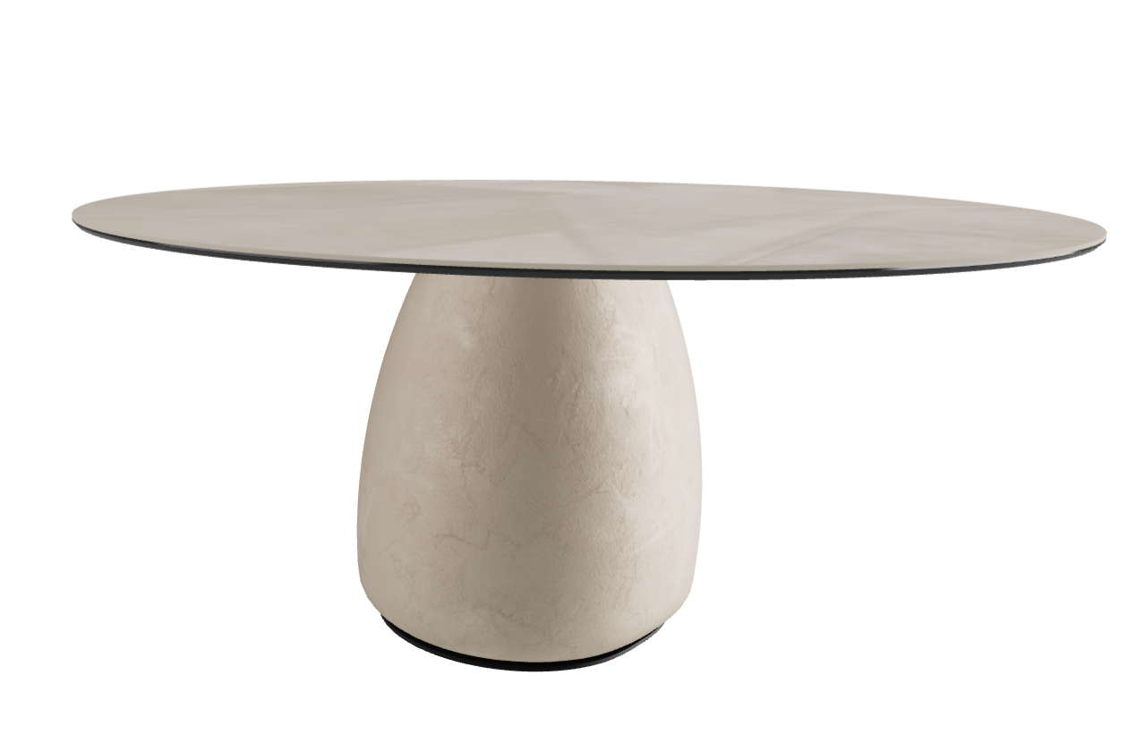 Diameter 158 x Height 73.5 cm Round Shaped_Luxor_Cairo_Black Embossed
