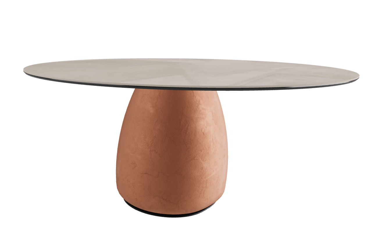 Diameter 158 x Height 73.5 cm Round Shaped_Luxor_Marrakech_Black Embossed