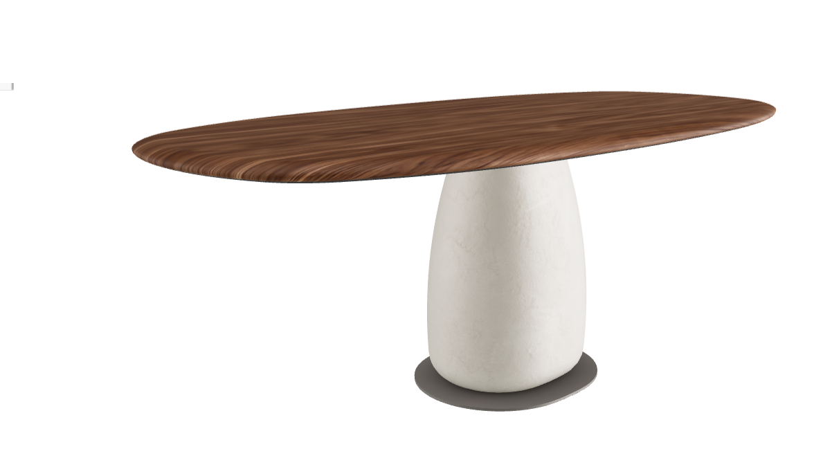 200×100×75.5h U Biscuit Shaped_Walnut Canaletto_Oslo_Titanium Embossed
