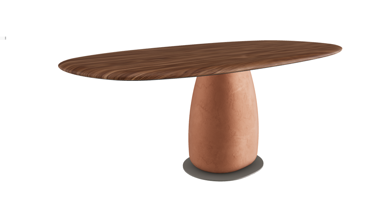 200×100×75.5h U Biscuit Shaped_Walnut Canaletto_Marrakech_Titanium Embossed