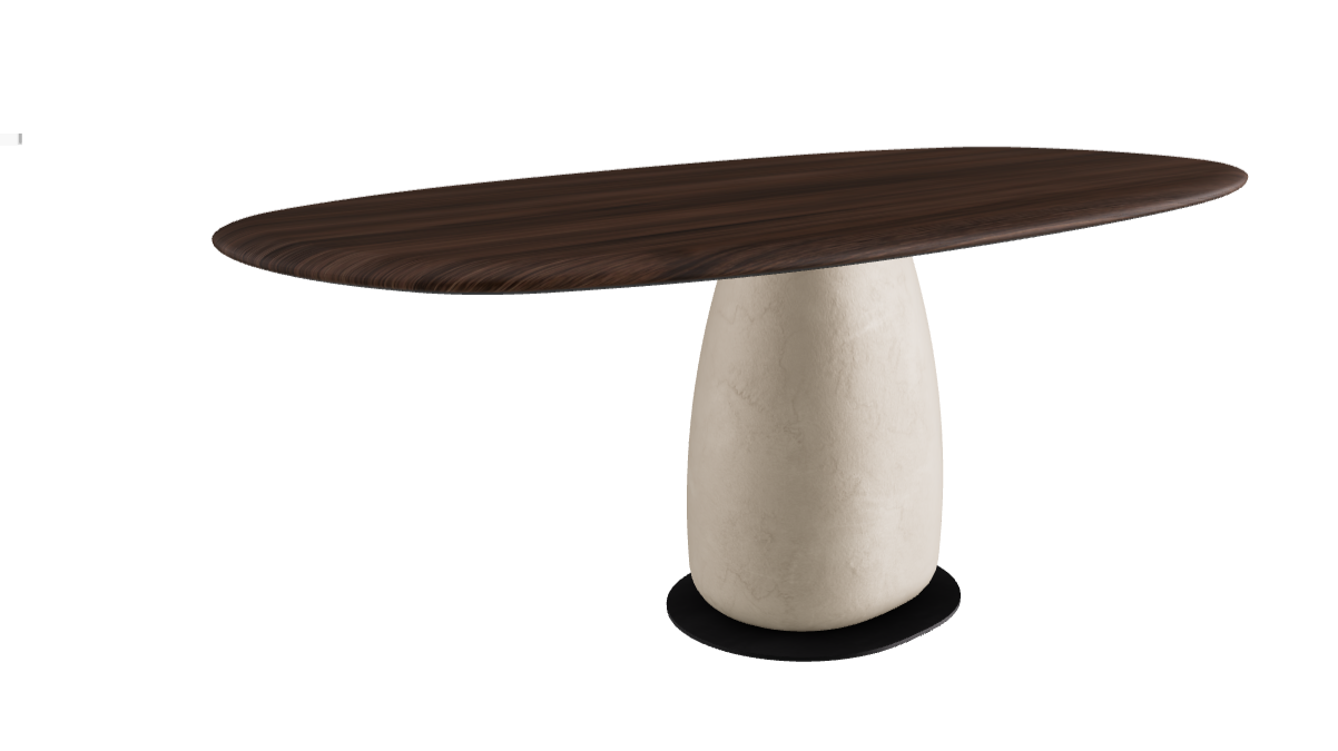 200×100×75.5h U Biscuit Shaped_Burned Oak_Cairo_Black Embossed