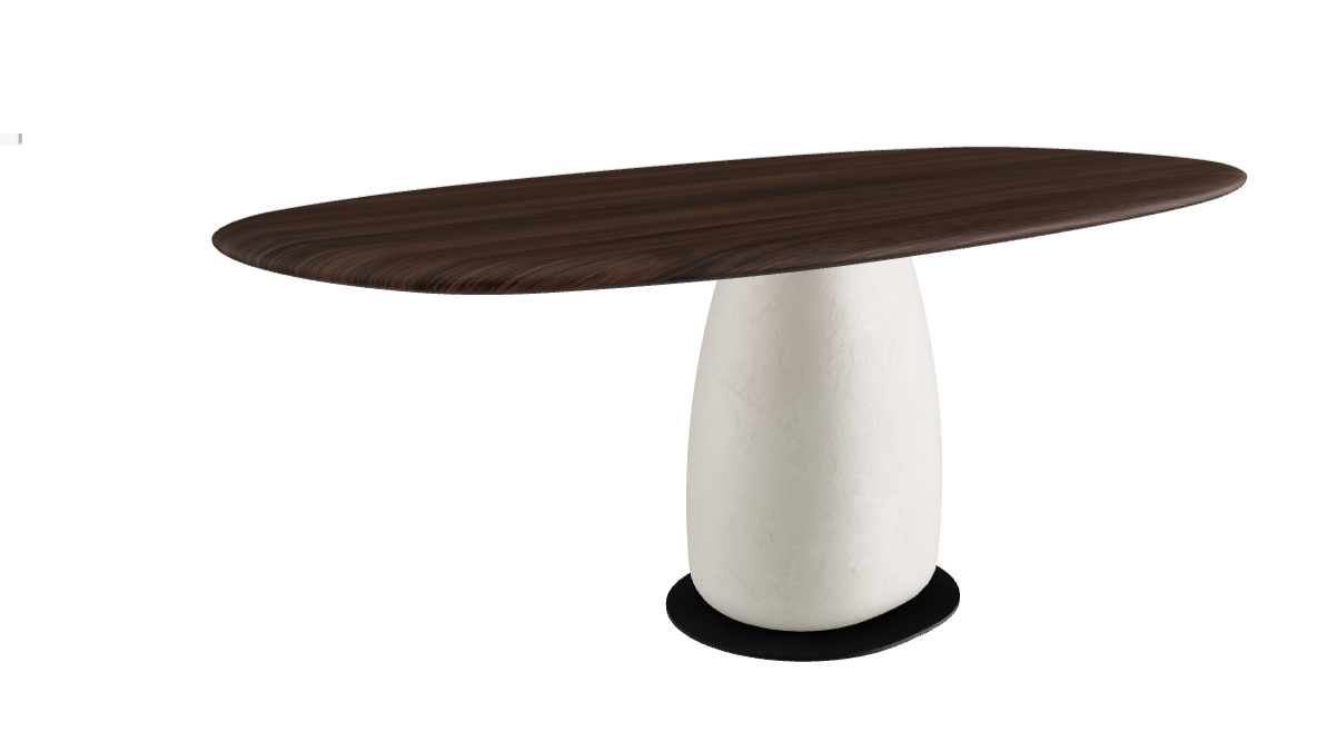200×100×75.5h U Biscuit Shaped_Burned Oak_Oslo_Black Embossed