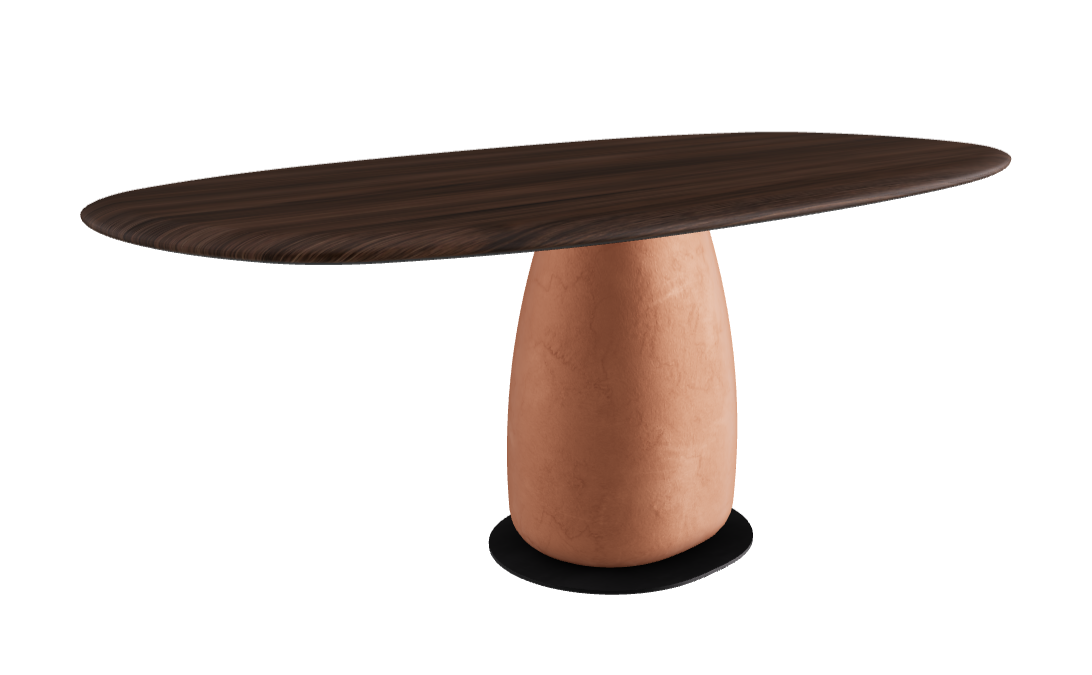200×100×75.5h U Biscuit Shaped_Burned Oak_Marrakech_Black Embossed