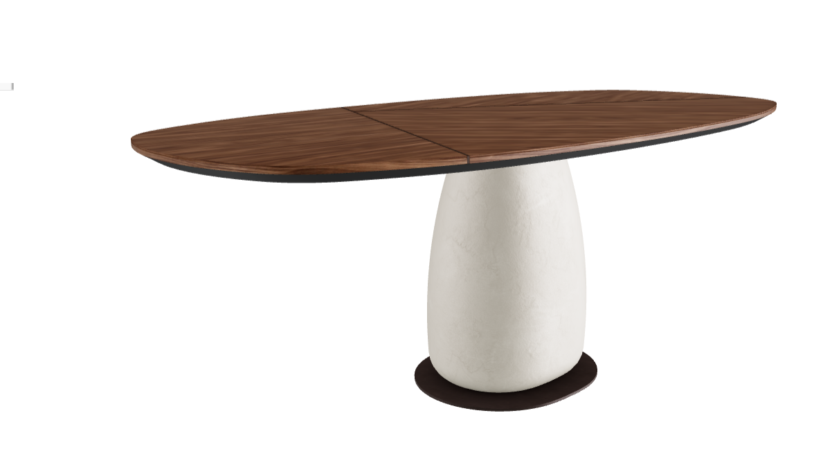 200x100x75.5h Y Oval Shaped_Walnut Canaletto_Oslo_Bronze Embossed