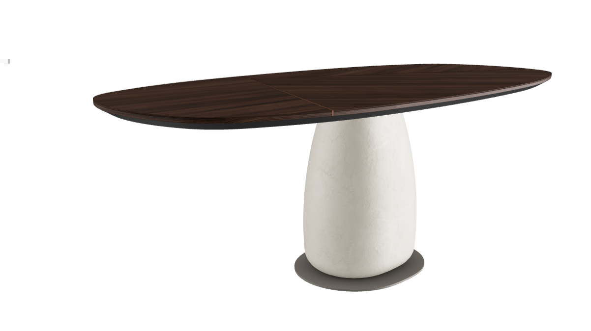 200x100x75.5h Y Oval Shaped_Burned Oak_Oslo_Titanium Embossed