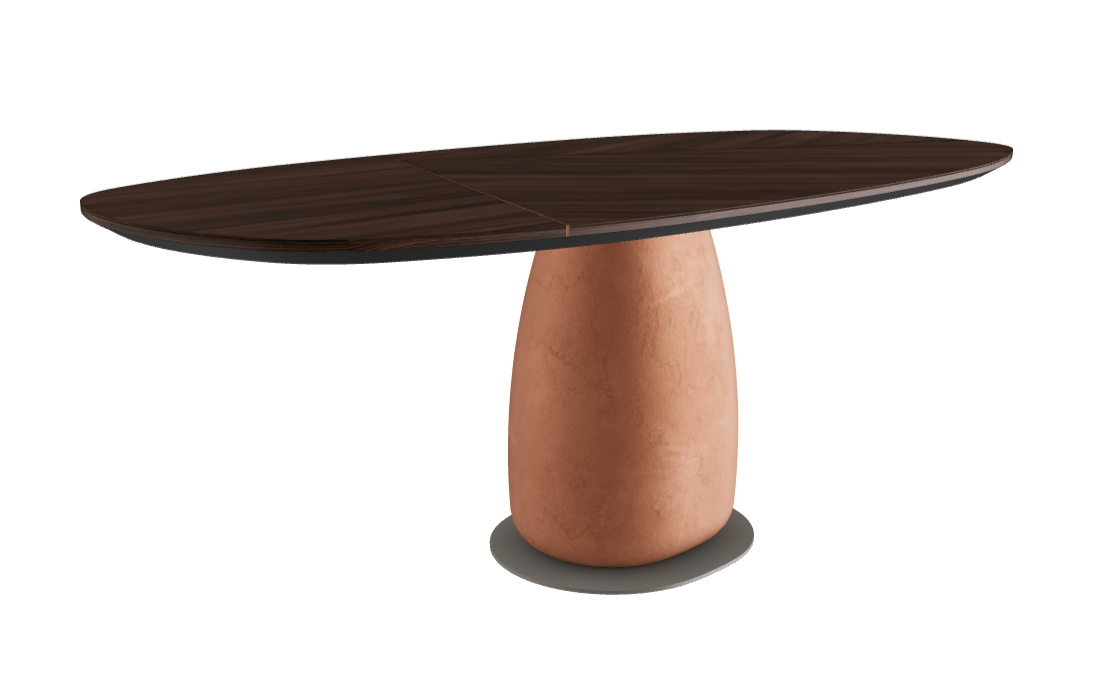 200x100x75.5h Y Oval Shaped_Burned Oak_Marrakech_Titanium Embossed