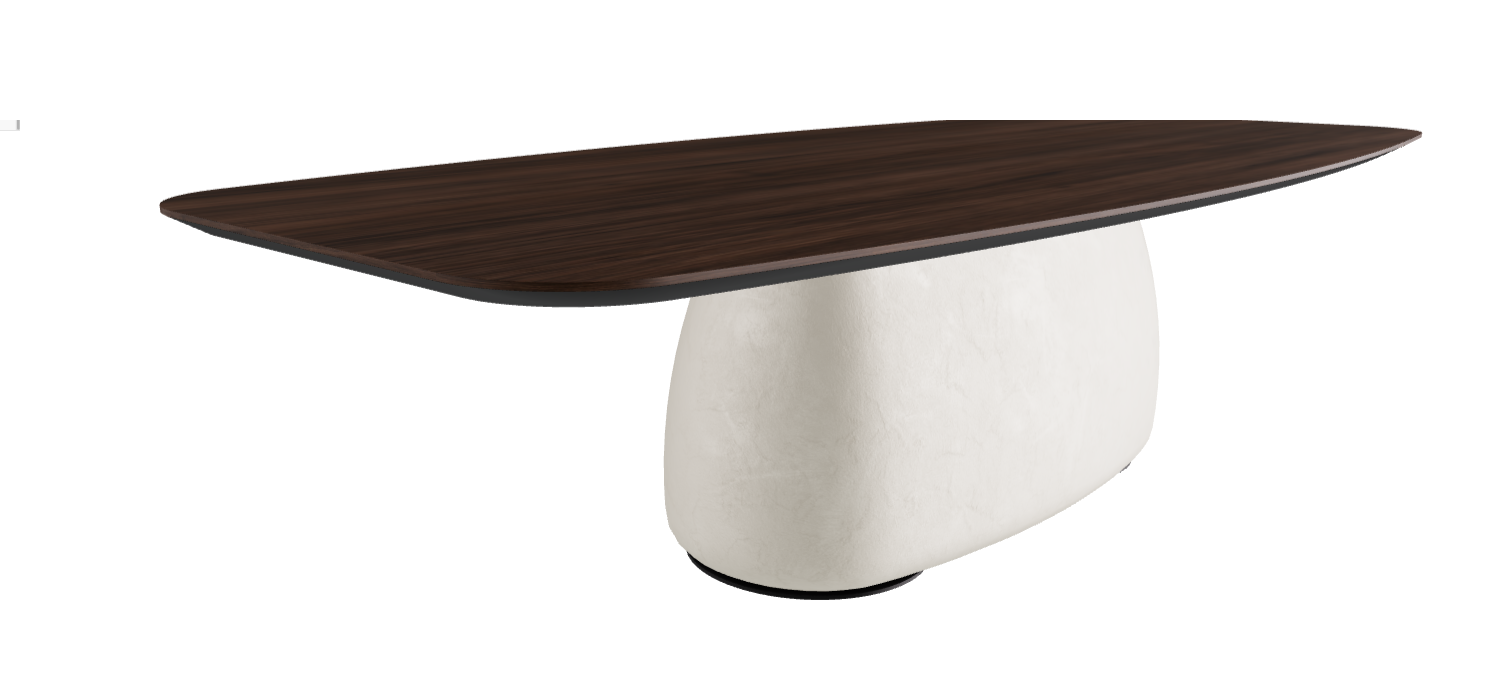 300×128×75h B Barrel Shaped_Burned Oak_Oslo_Black Embossed