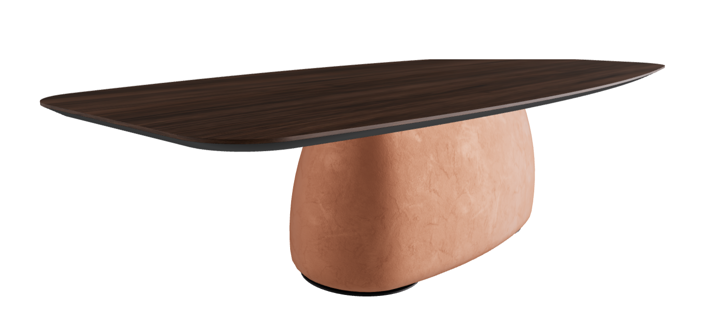 300×128×75h B Barrel Shaped_Burned Oak_Marrakech_Black Embossed