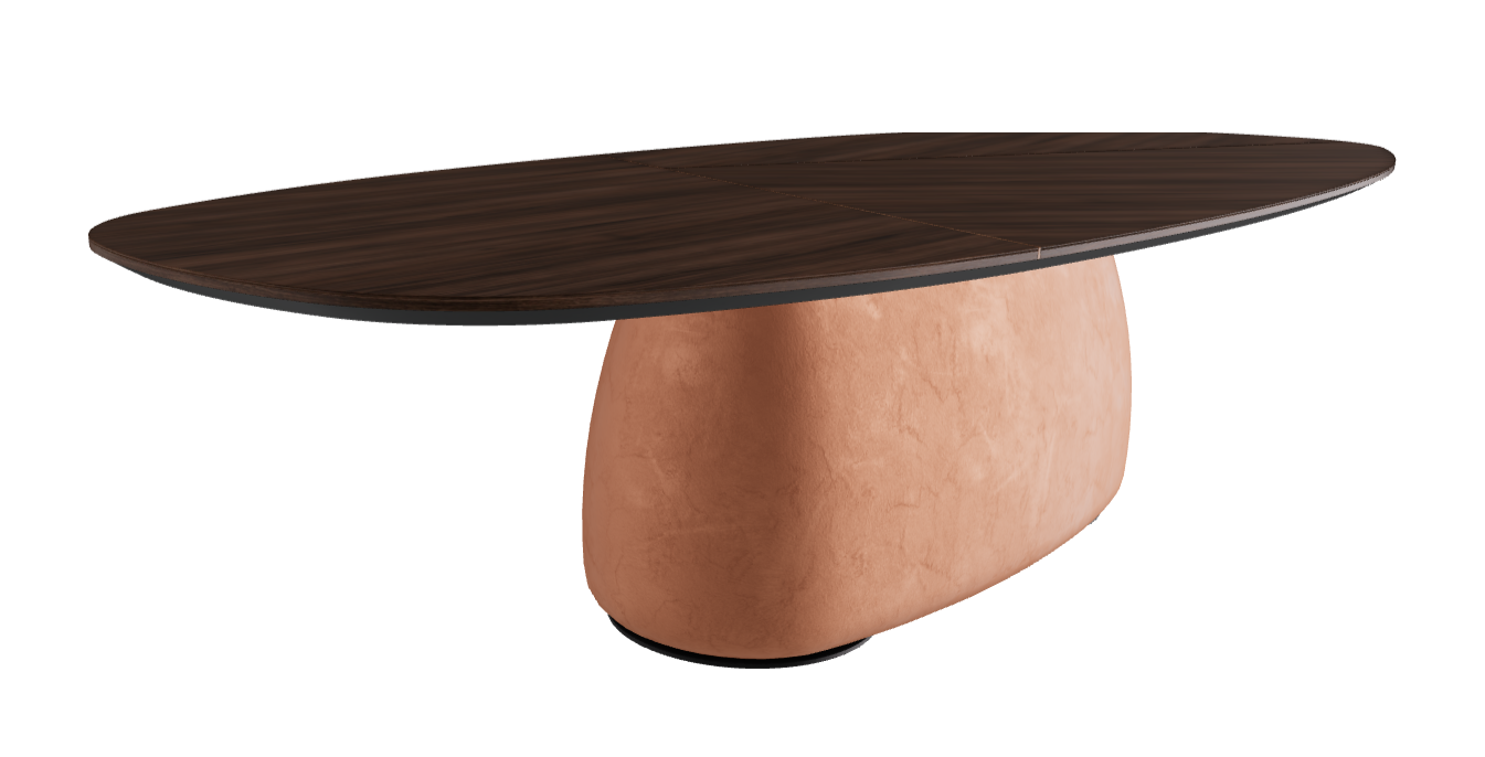 300×135×75h Y Oval Shaped_Burned Oak_Marrakech_Black Embossed