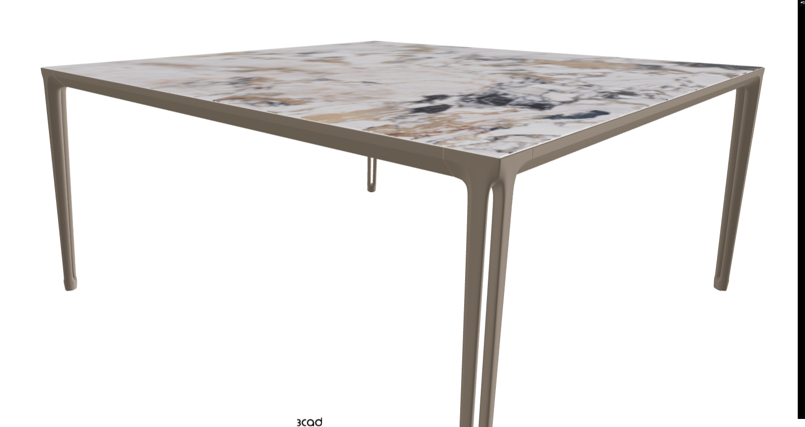 160x160x75h Square Shaped_Makalu_Titanium Embossed