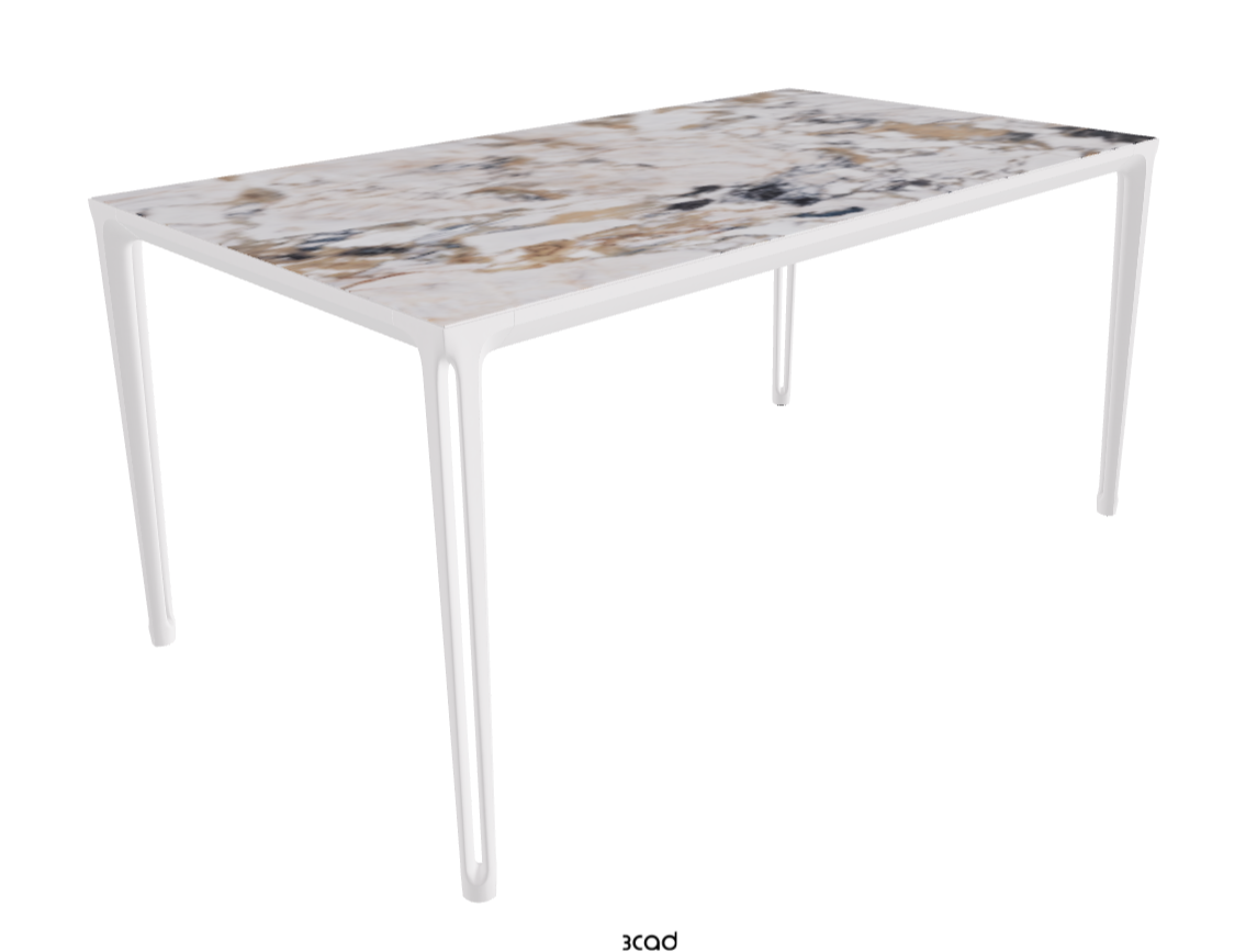 160-220x90x75h Extendible Rectangle Shaped_Makalu_Pearl Embossed_Closed