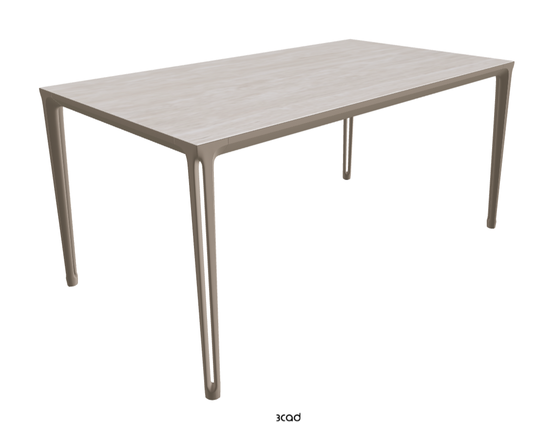 160-220x90x75h Extendible Rectangle Shaped_Colosseo_Titanium Embossed_Closed
