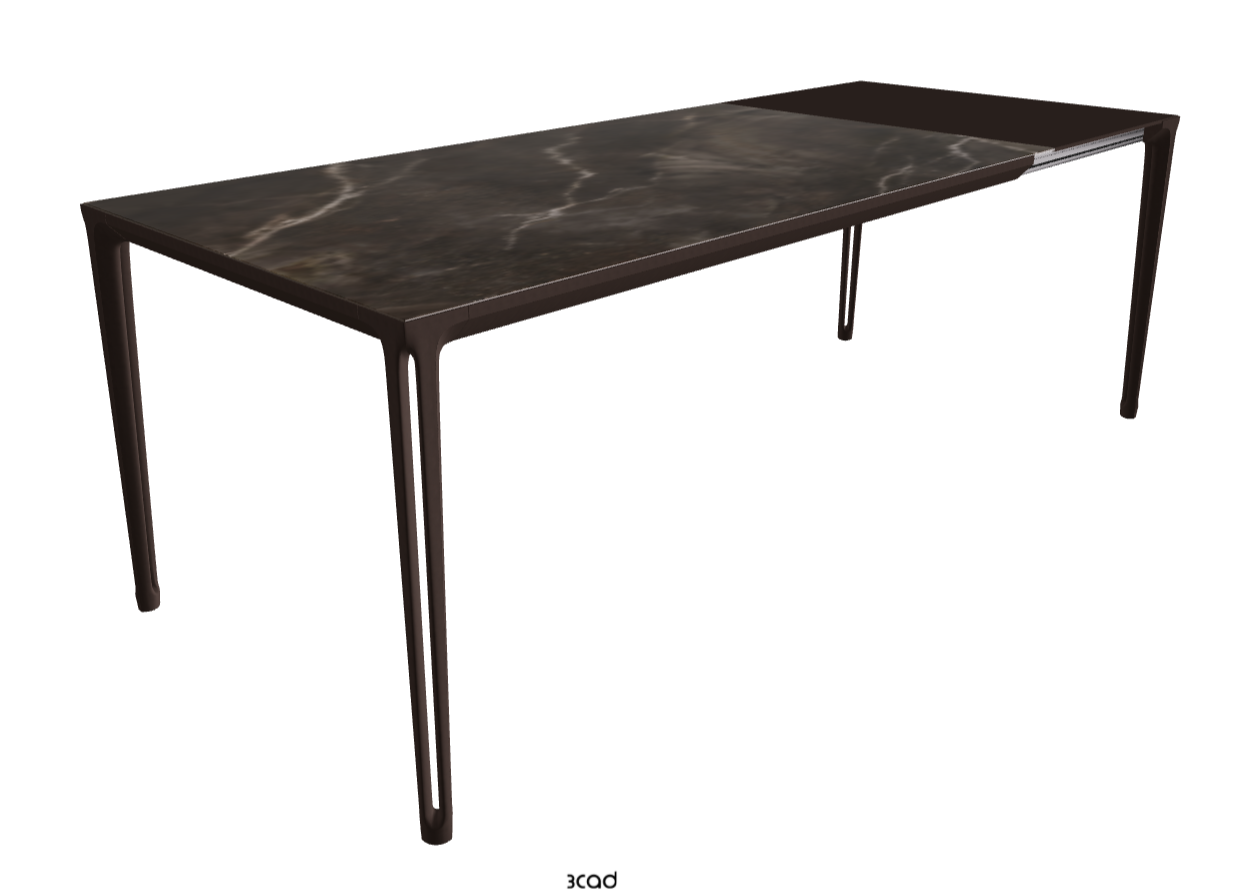 160-220x90x75h Extendible Rectangle Shaped_Andromeda_Bronze Embossed_Extended