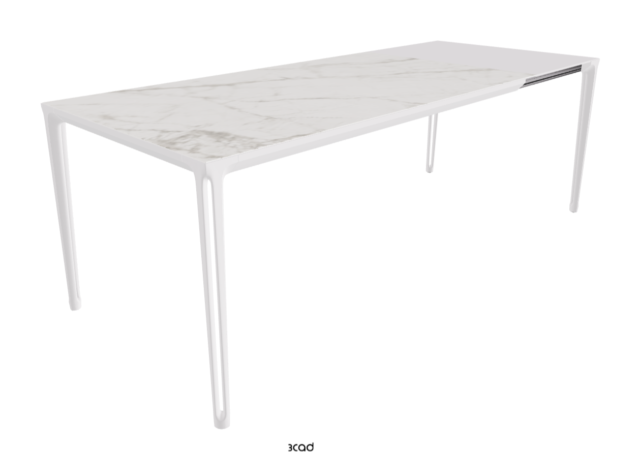 160-220x90x75h Extendible Rectangle Shaped_Matt Invisible_Pearl Embossed_Extended
