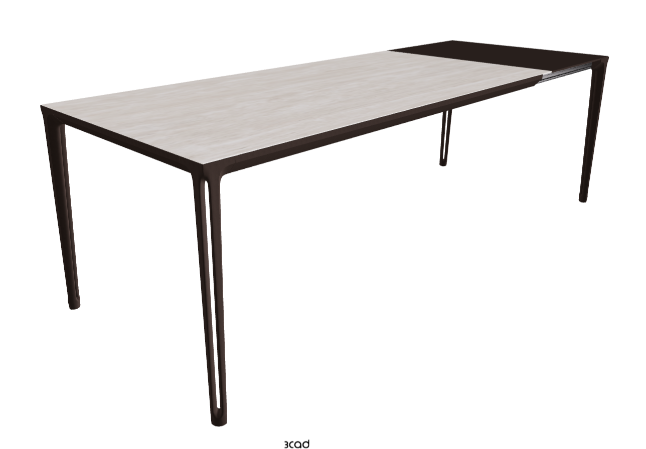 180-240x90x75h Extendible Rectangle Shaped_Colosseo_Bronze Embossed_Extended