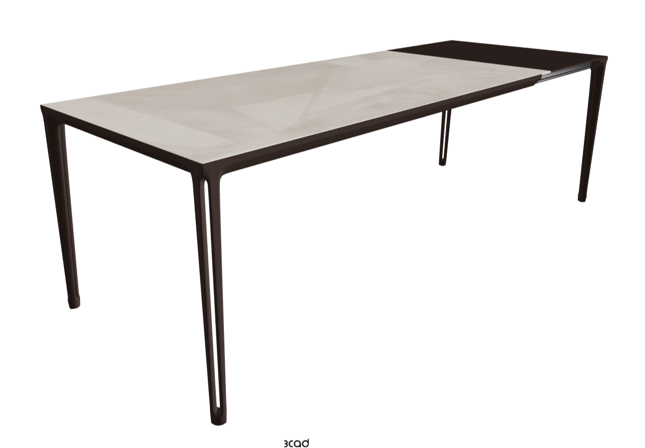 180-240x90x75h Extendible Rectangle Shaped_Luxor_Bronze Embossed_Extended